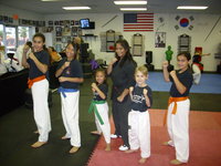 Some of the girls of the karate school