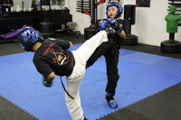 Our high belts sparring hard